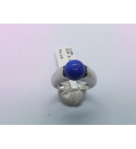 Zilver dames ring met echte steen lapis - 1155