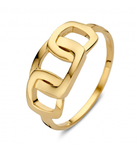 Goud dames ring open schakels - 1175