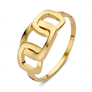 Goud dames ring open schakels - 1175