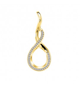 MY iMenso Goccy medaillon "Treccia" 15 mm met zirkonia - 1207