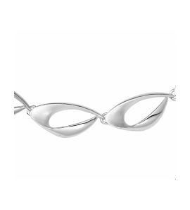 Zilver collier poli/mat 12,5 mm 42 + 3 cm - 3241588