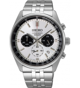 Seiko heren chronograaf ss brac. wit 100 mt - 1318