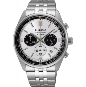 Seiko heren chronograaf ss brac. wit 100 mt - 1318