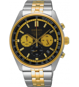 Seiko heren chronograaf bicolour brac. 100 mt - 1319