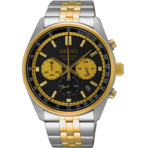 Seiko heren chronograaf bicolour brac. 100 mt - 1319