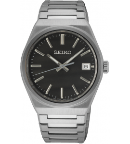 Seiko heren ss bracelet zwart 100 mwr - 1340