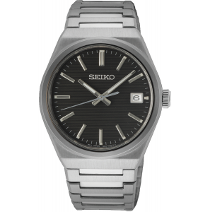 Seiko heren ss bracelet zwart 100 mwr - 1340