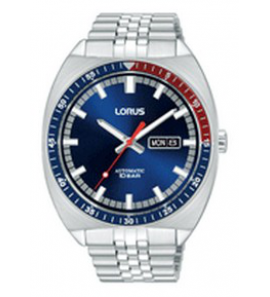 Lorus heren autonatic ss bracelet rood blauw 100 wr - 1342