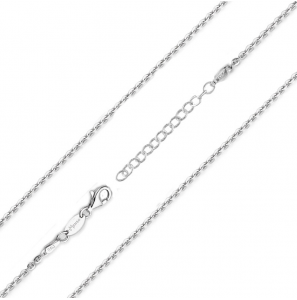 MY iMenso "jasseron" flat 42+5 cm necklace (925/rhod-plated) - 1431