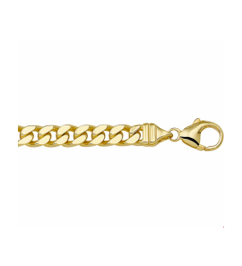 Goud armband gourmette  6-zijdes geslepen 6,0 mm massief - 1031