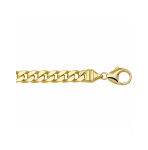 Goud armband gourmette  6-zijdes geslepen 6,0 mm massief - 1031