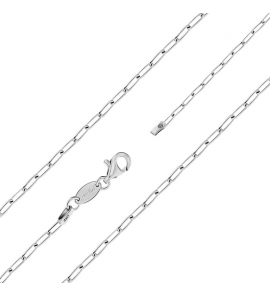MY iMenso necklace "paperclip 2mm" (925/rhod-plated) 50cm - 1436