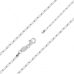 MY iMenso necklace "paperclip 2mm" (925/rhod-plated) 50cm - 1436