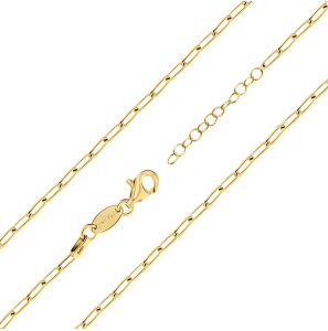 MY iMenso necklace "paperclip 2mm" (925/1Mgold-plated) 42+5cm - 1437