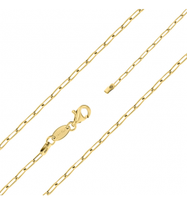 MY iMenso necklace "paperclip 2mm" (925/1Mgold-plated) 50cm - 1438