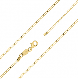 MY iMenso necklace "paperclip 2mm" (925/1Mgold-plated) 50cm - 1438