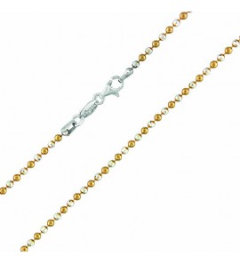 MY iMenso "bead small" necklace (925/gold-plated E-coat) 2-tone 45cm - 1446