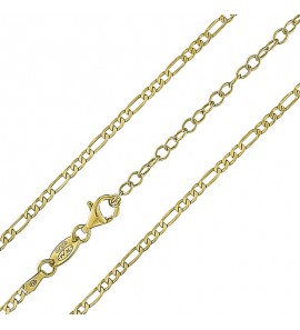 MY iMenso necklace "figaro 2,3" (925/1Mgold-plated) 42+7cm - 1461