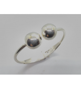 Zilver spangarmband met bollen 14 mm - 1485