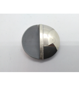 Zilver hanger rond-bol 40 mm Glans/Ysmat en grijsoxide - 1488