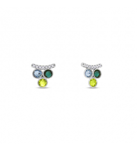 Spark GRAPPE Earrings Aquamarine, Emerald, Citrus Green - 1519