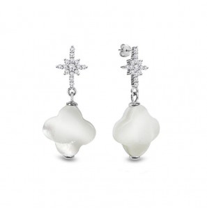 Spark TRIFOGLIO Earrings Mather of Pearl - white - 1521
