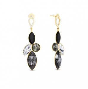 Spark CARMEN Earrings Gilded Jet, Black Diamond, Crystal, Silver Night - 1522