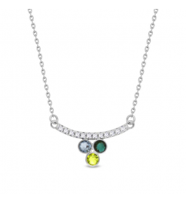 Spark GRAPPE Necklace Aquamarine, Emerald, Citrus Green - 1535