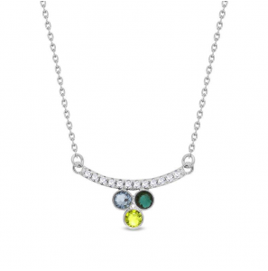 Spark GRAPPE Necklace Aquamarine, Emerald, Citrus Green - 1535