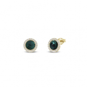 Spark VOGUE gilded Earrings Emerlad - 1565