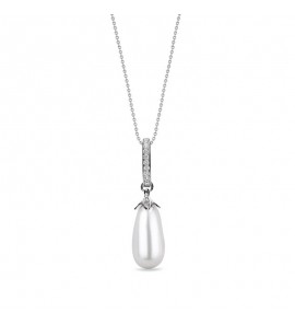 Spark. Charm Necklace White Pearl - 1572