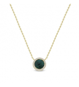 Spark VOGUE gilded Necklace Emerlad - 1579