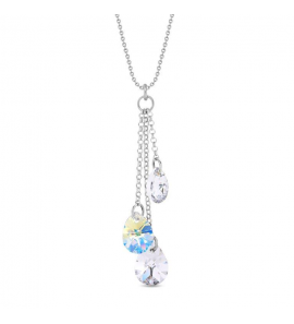 Spark DROPLETS necklace Crystal - Aurore Borealis - 1582