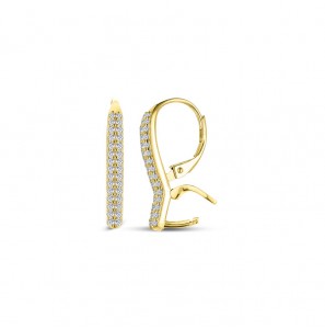MY iMenso Carezza earhook Double Zirconi for M&L stones (925/1Mgold-plated) - 1584