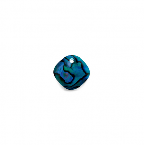 MY iMenso Carezza Quadrati single stone "abalone in blue resin" 12mm - 1586