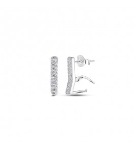 MY iMenso Carezza earstud Double Zirconi for M&L stones (925/rhod-plated) - 3230088