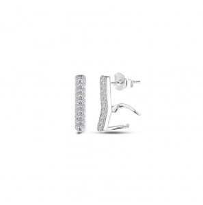 MY iMenso Carezza earstud Double Zirconi for M&L stones (925/rhod-plated) - 3230088