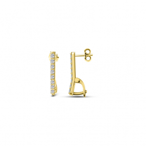 MY iMenso Carezza earstud Zirconi for M&L stones (925/1Mgold-plated) - 3230095