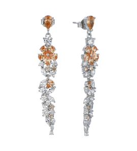 MY iMenso ODM "Atessa Champagne" earrings (925/rhod-plated) - 3230105