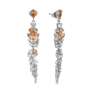 MY iMenso ODM "Atessa Champagne" earrings (925/rhod-plated) - 3230105
