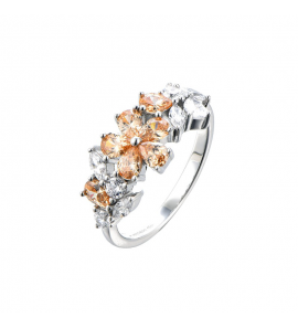 MY iMenso ODM "Atessa Champagne" ring (925/rhod-plated) size 56 / 17 ¾ - 3230106