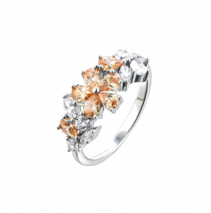 MY iMenso ODM "Atessa Champagne" ring (925/rhod-plated) size 56 / 17 ¾ - 3230106