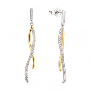 MY iMenso ODM "Moderno" earrings (925/rhod/0,5Mgold-plated) - 3230112