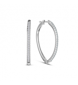 MY iMenso Creoli creol "Elipse CZ 31mm" (925/rhod-plated) - 3230113