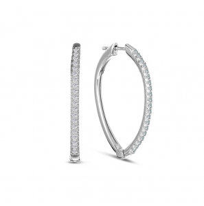 MY iMenso Creoli creol "Elipse CZ 31mm" (925/rhod-plated) - 3230113