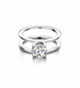 MY iMenso "solitair" ring (925/rhod-plated) size 56 mt 17¾ - 3230114