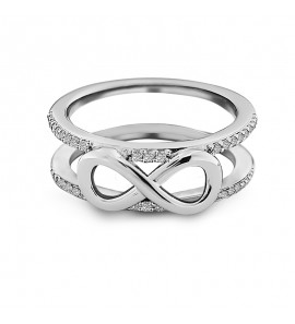MY iMenso Anelli ring "infinity" (925/rhod-plated) size 56 mt 17¾ - 3230115