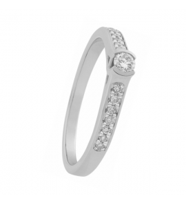 ID wg dames ring met diam/bril 0.20 crt. mt. 17½ - 3230133