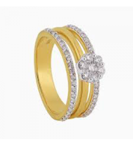 Eclat dames ring rozet met bijzetringen vast 0.62 crt. G-VS/SI - 3230134