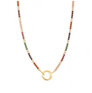 Ania  Haie Pop Charms - Schakelcolliers - Zilver / 14kt GP -  Zirkonia - 3230159